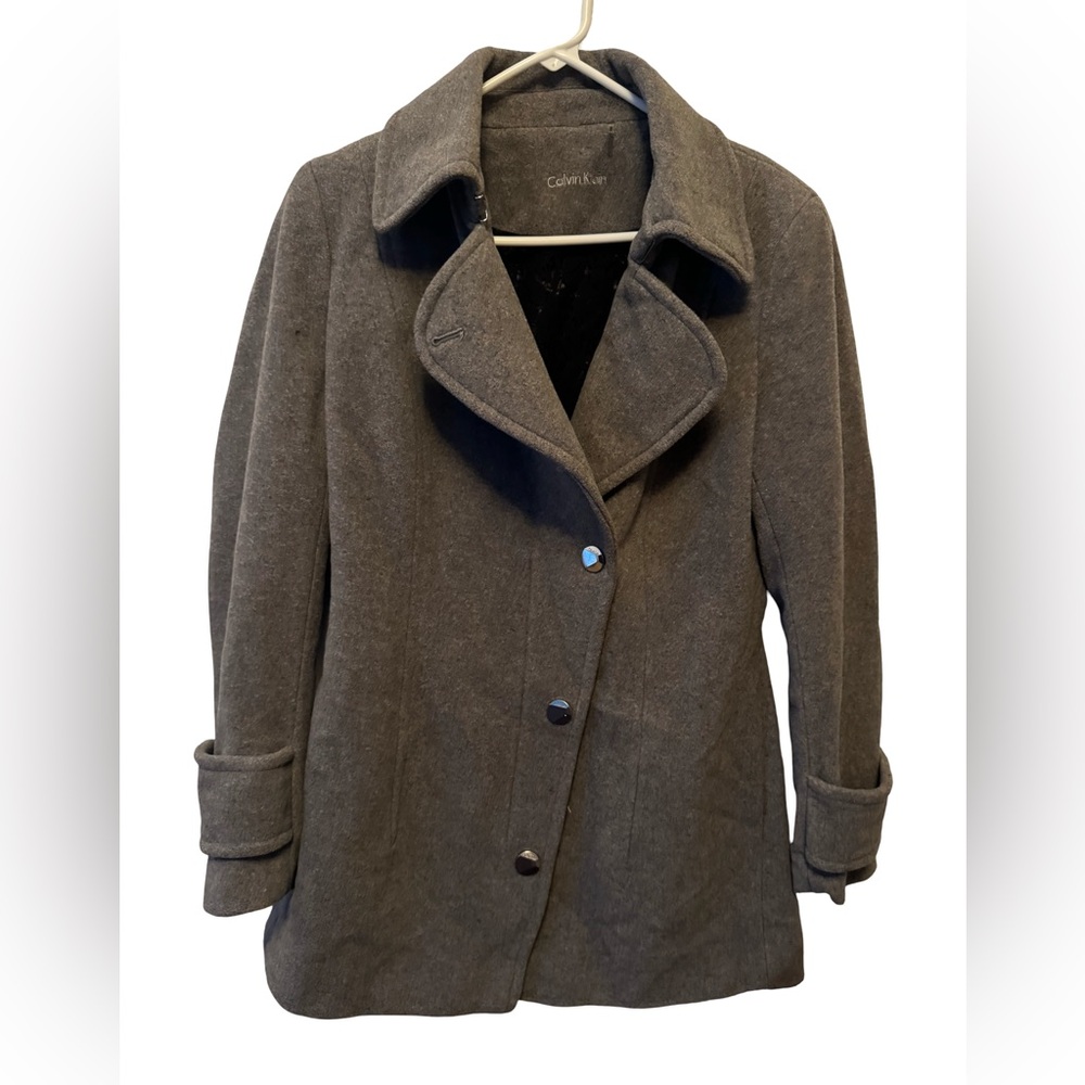Calvin Klein Women's Charcoal Pea Coat